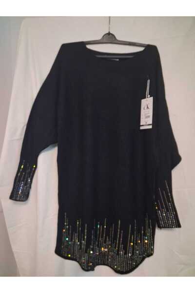 Avix Long dress-style sweater in fine knit made from a soft viscose blend