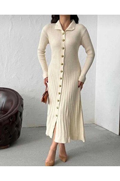 MitraMina DÜĞMELİTRİKO ELBİSE