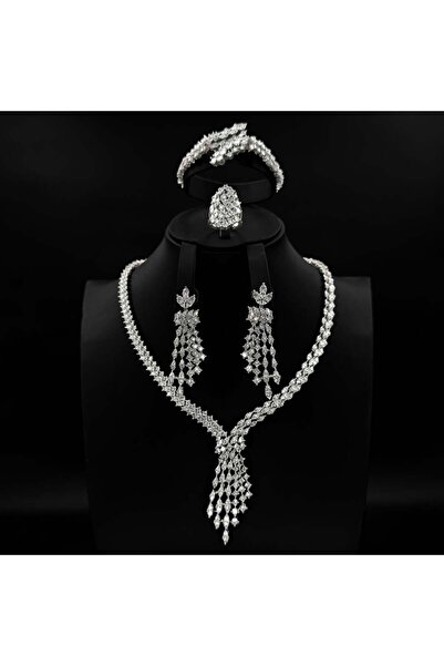 Generic طقم اكسسوارات نسائي زركون أنيق 5 قطع إصدار خاص بضمان على اللون – تصمي...