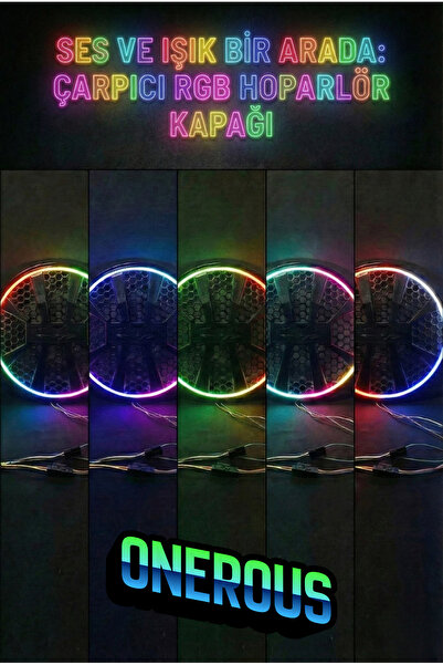 Onerous 30 CM Subwoofer Kapağı Pixel Kayar LED RGB - 358 Modlu Kumandalı Bass Koruma