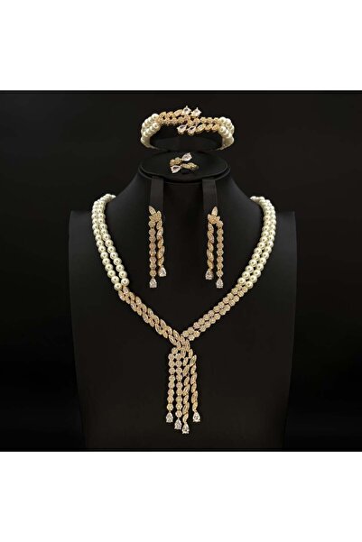 Generic طقم اكسسوارات نسائي لولو زركون 5 قطع إصدار خاص بضمان على اللون – تصمي...