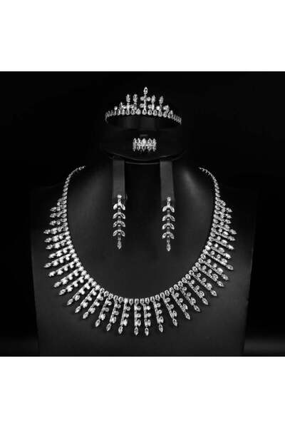 Generic اطقم مجوهرات زيركون فاخر باصدار خاص 5 قطع بضمان على اللون GM-6311