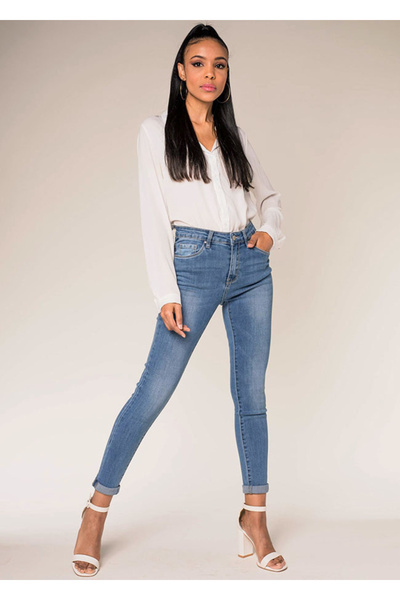 Nina Carter Blue Slim Women's Jeans P078-5 M9