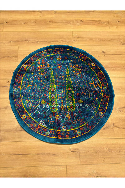 Calypso CALİPSO ETNİK ÖZEL TEZGAH HALISI ÖZEL İPLİK YUMUŞAK DOKULU YUVARLAK H...