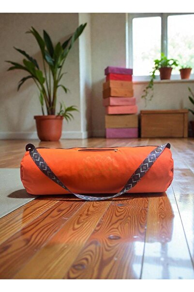 NareSpor Αδιάβροχη τσάντα μεταφοράς Lotus με τύπωμα Mat YogaFitness Τσάντα προπόνησης 2 τεμαχίων Mat CollectionRubber