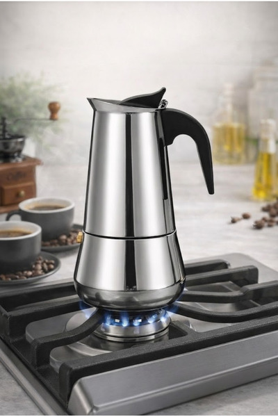 Eco Lounge Espresso Maker (Moka Pot) 4 Fincan Paslanmaz Çelik