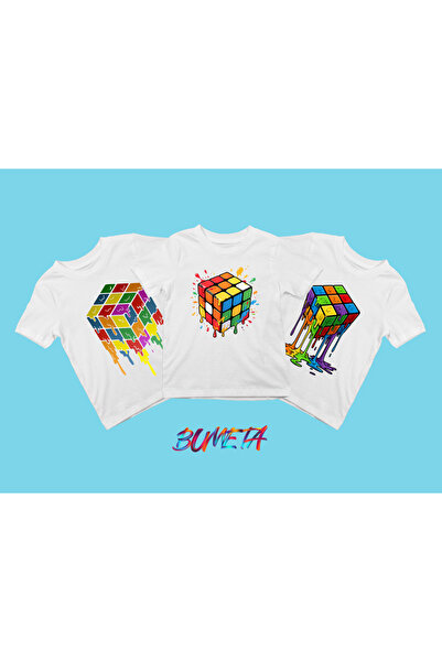 Bumeta Σετ παιδικών μπλουζών Rubik's Cube με τύπωμα των 3