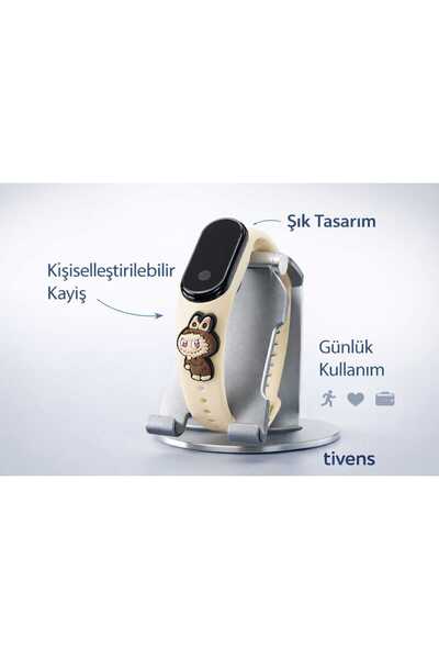 TİVENS labubu Bebek Figürlü Dijital Led Çocuk Saati Dokunmatik Ekranlı Su Geç...