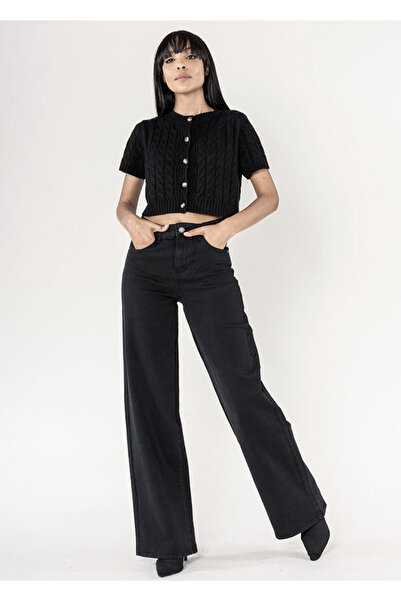 Nina Carter Black Flared Pants J251-1 M9