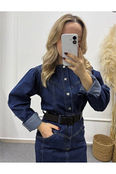 LİSAA BUTİK ROCHIE MINI DENIM CU BRETAȚĂ PENTRU FEMEI