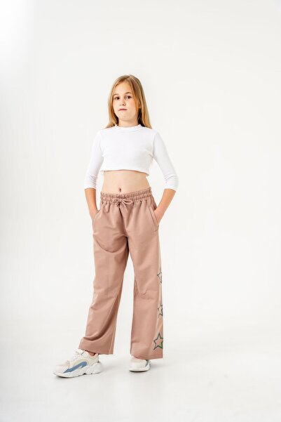 Mışıl Kids Bacak Yıldız Printed Girls' Sweatpants
