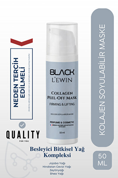 Black L'ewin Collagen Peel-Off Mask – Kolajen Soyulabilir Maske