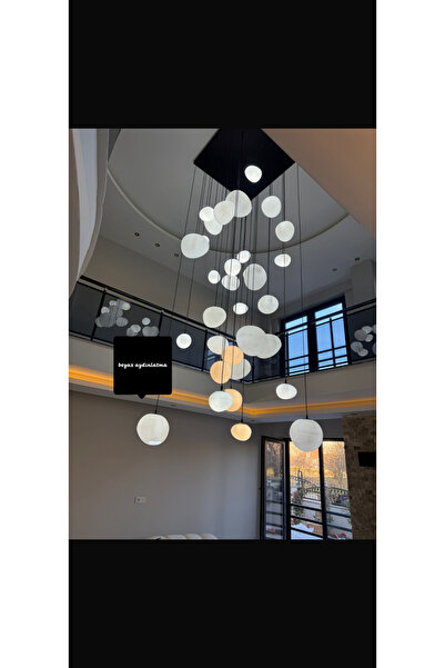 Beyaz Aydınlatma Galeri boşluğu sarkıt avize