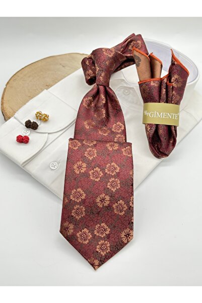 Gutiero ربطة عنق كلاسيكية منقوشة باللون الأحمر