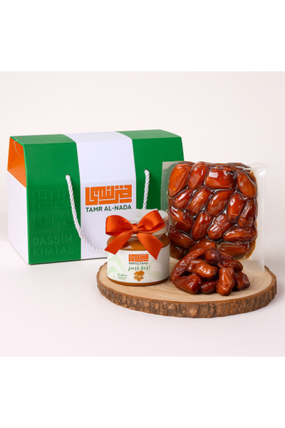 TAMR AL-NADA 3 kg of Al-Qassim Khalas dates + a free gift of date butter