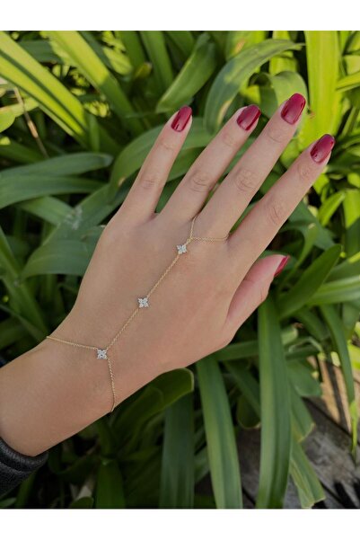 Ceso Accesories إكسسوار يد شاهميران ذهبي مزين بحجر الزركون