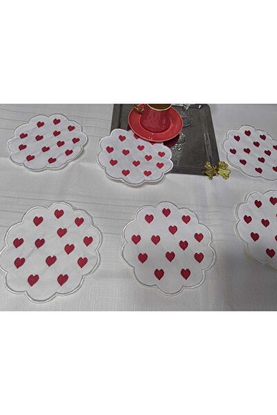 HM POLİSAJ Sunumluk Peçete, Kokteyl Peçetesi Kahve Yanı Sunumluk Nakışlı Kahv...