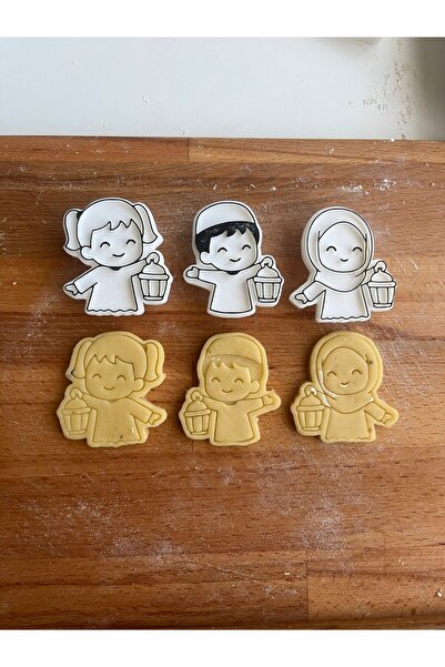 Neşvü Nema [Ramazana Özel] Kandil Tutan Minikler 3’lü Set Kurabiye, Seramik v...