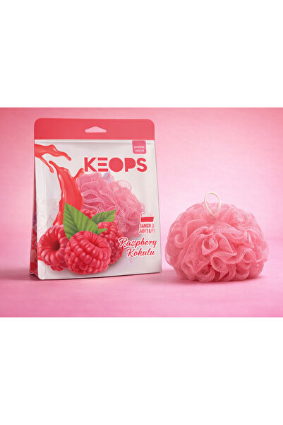 Keops ليفة استحمام معطرة برائحة التوت - ليفة استحمام رغوية