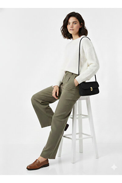 ZEGİ BAGS &MORE حقيبة باجيت نسائية من الجلد السويدي من لاجراكيو باريس