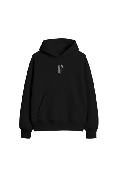 Unisex Oversize/Geniş Kalıp Kapüşonlu Kalın İçi Polarlı/Şardonlu Sweatshirt Tap Dance