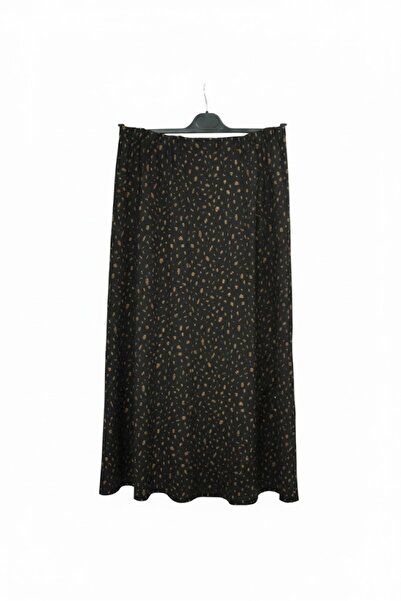 elma abone Plus Size Pigment Combed Cotton Elastic Mother's Skirt