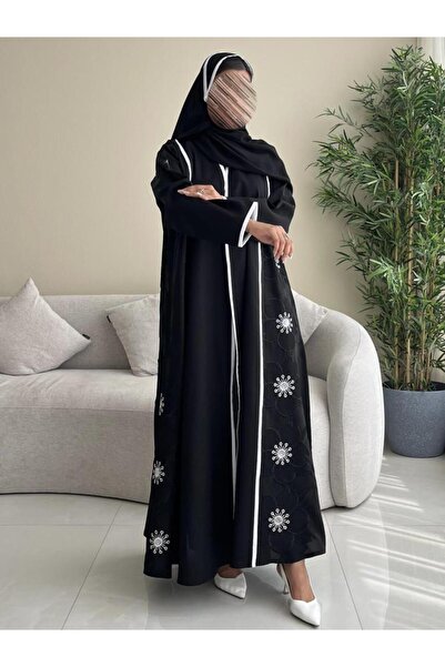 OLGA-ABAYA عباية أنيقة عصرية من آولجا القماش كتان مطرز وقصة العباية ربع كلوش ...