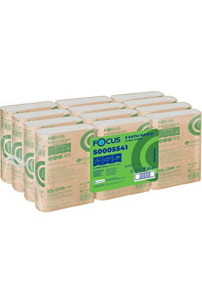 focus optimum Z Fold Paper Towels - 12 Packs X 150 Sheets (1800 Pieces) - 2-Ply - 20X20 cm