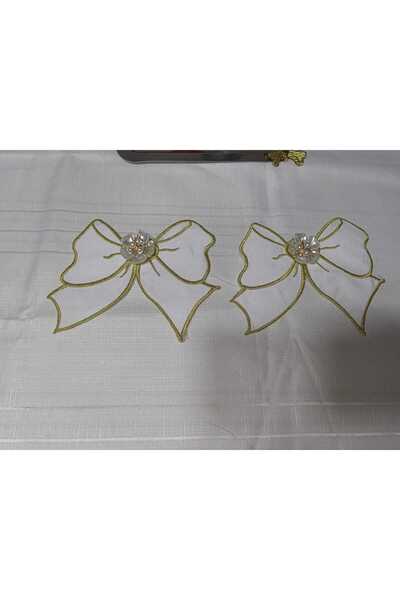 HM POLİSAJ Kokteyl Peçetesi Kahve Yanı Sunumluk Nakışlı Kahve Yanı 2 Adet taşlı