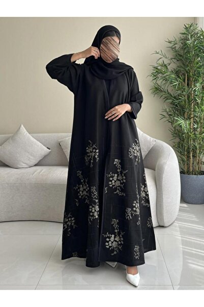 OLGA-ABAYA عباية أنيقة عصرية من آولجا القماش كتان مطرز وقصة العباية ربع كلوش ...