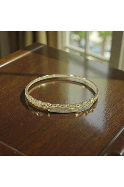 SitareTakı Gold Xupıng Kelepçe Bileklik