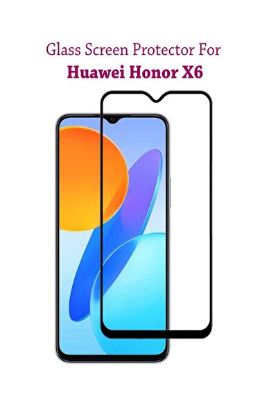Generic واقي شاشة من الزجاج المقوى لهاتف Honor X6 - أسود