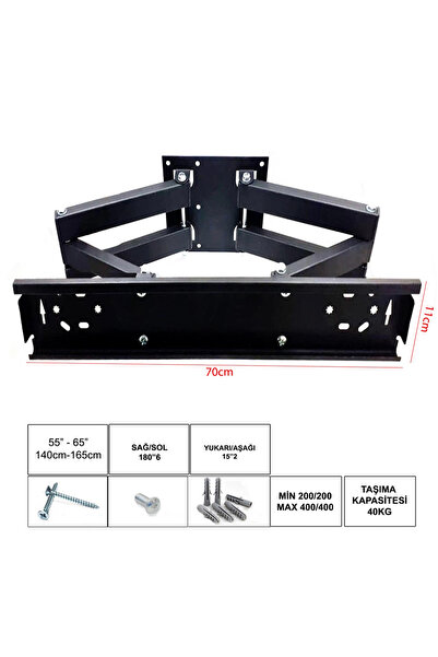 Genel Markalar UFİX 7011 Uyumlu Lcd Askı Aparatı Hareketli 6 Kol 55-65 İnç 14...