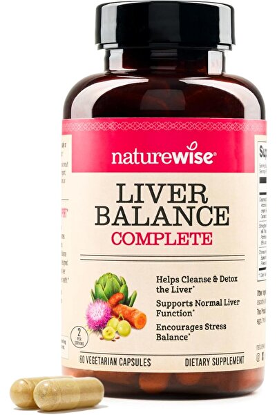 NatureWise مكمل غذائي للتخلص من السموم وتوازن الكبد - تركيبة إصلاح ثلاثية