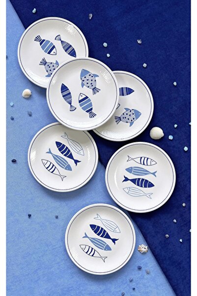 ers erbaşlar SEVİMLİ BALIKLAR 6 PARÇA LÜX TATLI TABAĞI SETİ