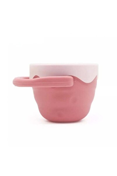 Generic كوب سيليكون قابل للطي للسناك للأطفال – وردي غامق