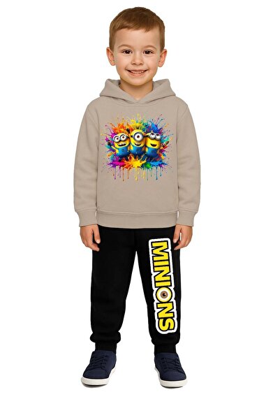 SEDİRLİ Mınıons με τύπωμα Παιδικό Σετ Φόρμας 3 Νήματα Σετ επένδυση fleece Βαμ...