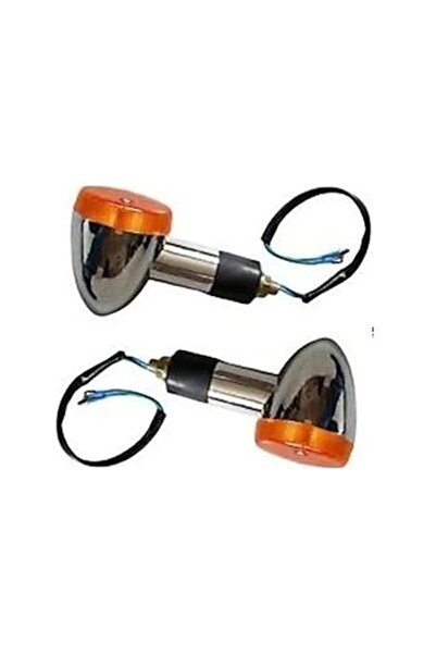 MOTOLİNAS Motosiklet Chopper Sinyal Takımı Nikel Lns, Chopper Büyük Boy Sinyal