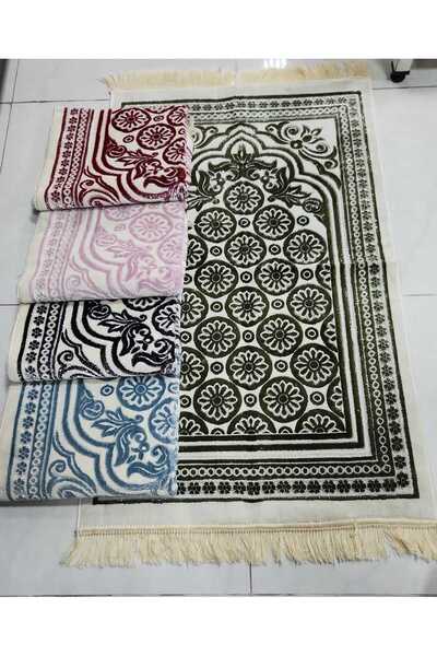 FABRIC سجادة صلاة فاخرة بنقوش زهرية كلاسيكية متوفرة بألوان متعددة مريحة للعين.
