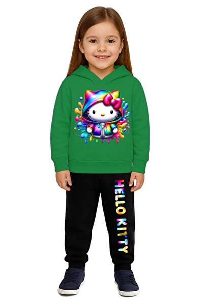 SEDİRLİ Hello Kity με τύπωμα Παιδικό Σετ Φούτερ 3 Νήματα Σετ επένδυση fleece ...