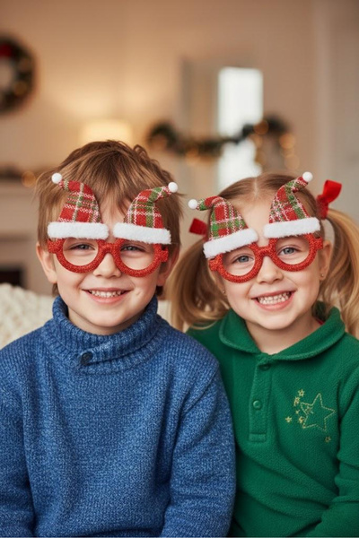 Kokoş Parti Yılbaşı Temalı Lüx Parti Gözlüğü Yeni Yıl Gözlük Noel Aksesuarı Y...