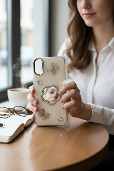 batuteknoloji Xiaomi Redmi 9A Aynalı Taşlı Fiyonklu Kabartma Yüzeyli Lady BTU...