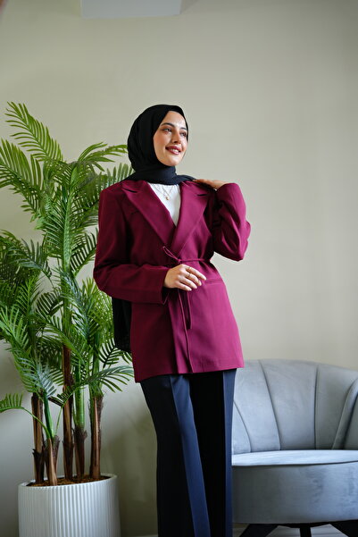 GAMZE ÖZKURT Kuşaklı Blazer Ceket