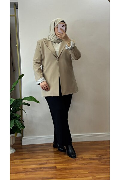 RAŞEL DESİGN BEJ RENGİ BLAZER CEKET