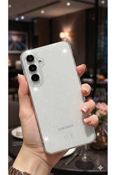TechTrove Samsung Galaxy A26 İçin Uyumlu Premium Simli Şeffaf Koruyucu Arka K...