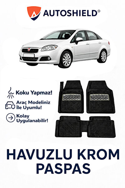 Universal Fiat Linea Serisi Tüm Modeller İle Uyumlu Derin Havuzlu Paspas Krom...