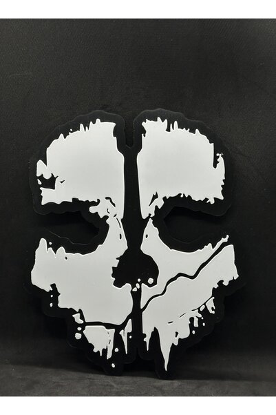 GoKa 3D Craft Call of Duty: Modern Warfare Ghost 3D Duvar Dekoru - Oyuncu Oda...