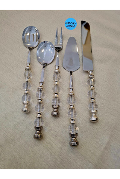 BULUTHOMEAKSESUAR Rustic 5-Piece Serving Silverware
