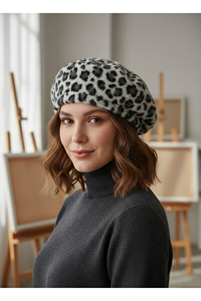 derikem French Feather Plush Painter Beret Women's Hat