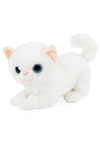 Intrio Peluş Yatan Miyavlayan Kedi Oyuncak 30 cm | Sesli